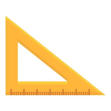 Angle ruler icon cartoon vector. Triangle line Stock Illustration