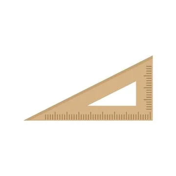 Angle ruler icon flat isolated vector Stock Illustration