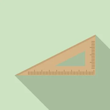 Angle ruler icon, flat style Stock Illustration