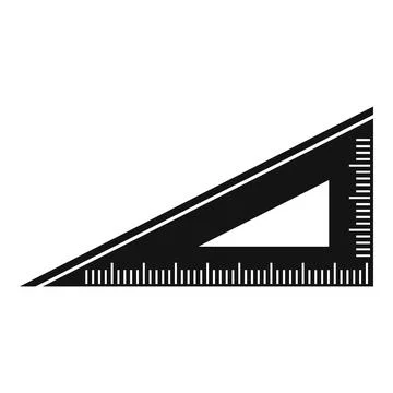 Angle ruler icon, simple style Illustrazione stock