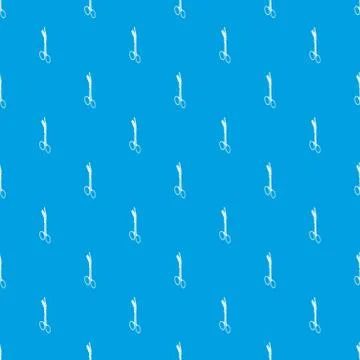 Angle scissors pattern vector seamless blue Stock Illustration