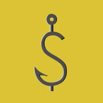 Angle shaped as dollar Stock Illustration