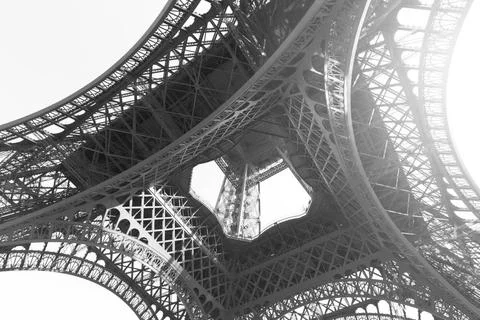 Angle shot of The Eiffel tower Angle shot of The Eiffel tower in Paris, Fr... Stock Photos
