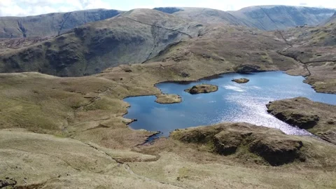 ANGLE TARN FLY OVER Stock Footage 197439080