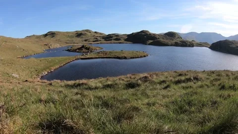 Angle tarn still landscape view in hartsop cumbria lake district national park Stock Footage 145325996