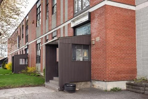 Angle view of Generic small business building exterior Stock Photos