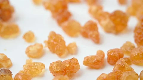 Angle view herb CuRuXiang or Olibanum or Frankincense Stir-frying with Vinega Stock Footage 167104822