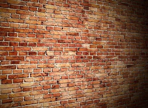 Angle view of red brick wall Stock Photos
