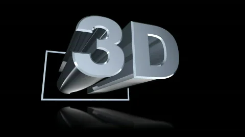 Angled 3D Push Reflected on Black Vidéo 605195