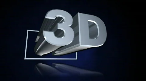 Angled 3D Push Reflected on Blue Vidéo 605178