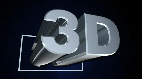 Angled 3D Pushes Through Screen on Blue Vidéo 605207