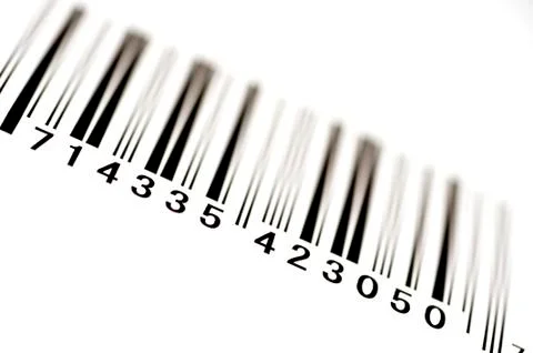 Angled Bar Code With Shallow DOF Stock Photos