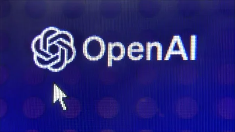 Angled Close up OpenAI Logo with User Moving Cursor- Camera Dolly Right Video stock 243353986