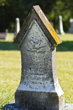 Angled headstone Stock-Fotos