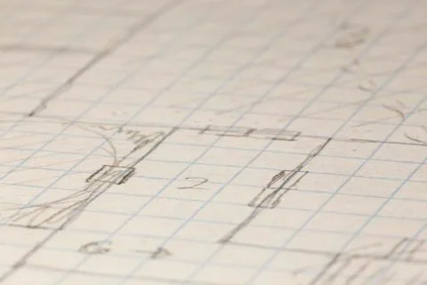 An angled macro shot of dungeon map for a role-playing game. Photos