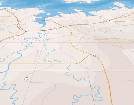 Angled map Illustrazione stock