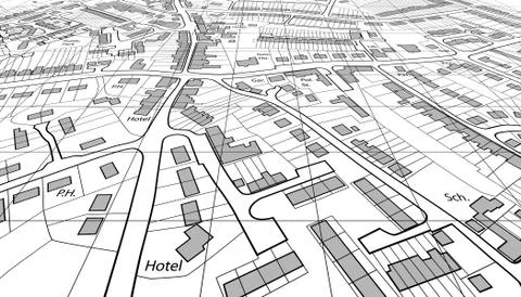Angled map Stock Illustration