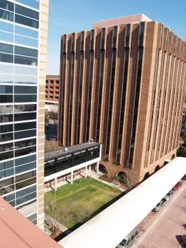 Angled offices Foto stock