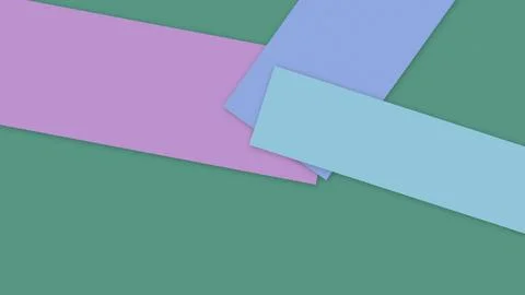 Angled pastel paper bars overlap across a muted teal field, producing a bal.. Stock Illustration
