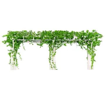 Angled pergola front view Stock Illustration