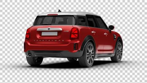 Angled rear right view of Mini Cooper Countryman 2025, highlighting taillig.. Stock Illustration