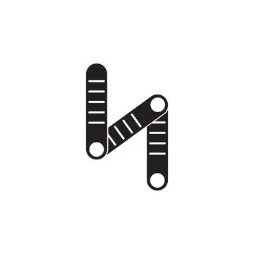 Angled ruler icon. Element of Measuring items for mobile concept and web apps Stock Illustration