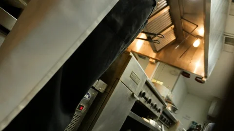 Angled shot of chef in professional kitchen Stock-Footage 94257790