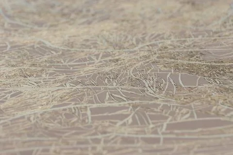 Angled striped background of old or improperly mixed cracked paint, brown or  Stock Photos