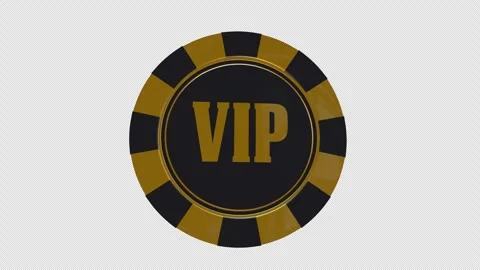 Angled View of Black and Gold VIP Casino Chip Stock Footage 335893360