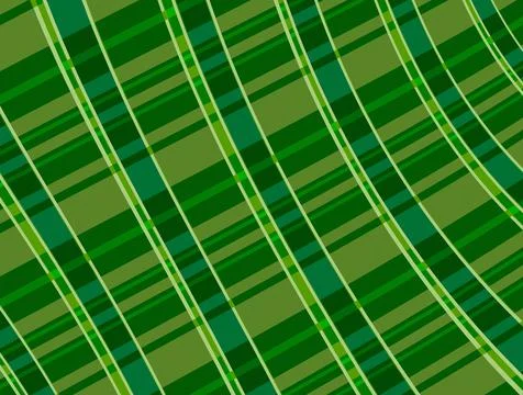 Angled warped plaid green pattern st patricks day illustration background Stock Illustration