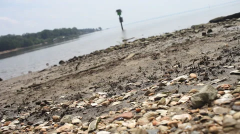 Angled Waterfront Stock Footage 30386930