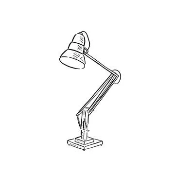 Anglepoise lamp Illustrazione stock