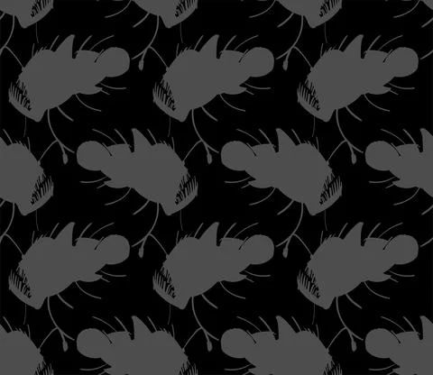 Angler Deep sea fish pattern seamless. Deep-sea fish background Stock Illustration