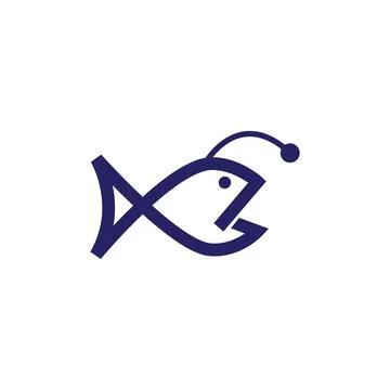 Angler fish logo Illustration