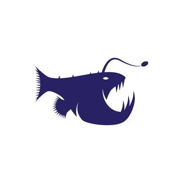Angler fish logo Illustration
