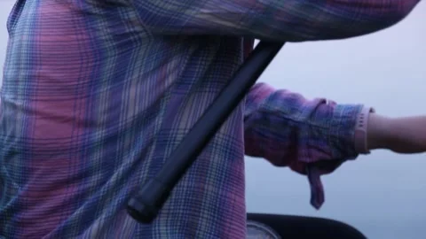 Angler Moving Hands While Handling Fishing Rod Stock Footage 340480061