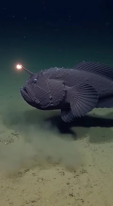 Anglerfish in the deep sea 库存影片 330825261