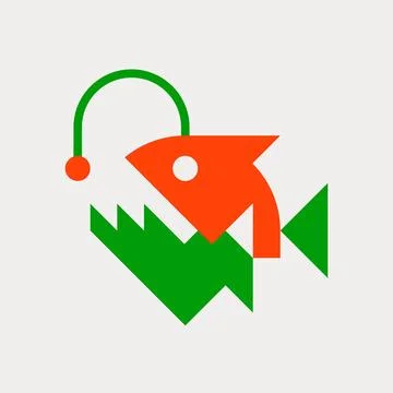 Anglerfish logo Stock Illustration