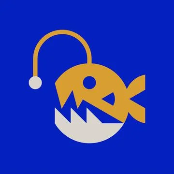 Anglerfish logo Stock Illustration