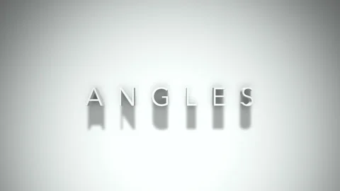 Angles 3D title animation with shadows on a white background Video stock 297386690