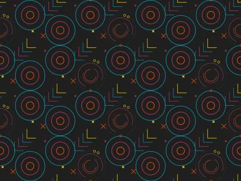 Angles and  angles on a seamless spring pattern. Stock Illustration