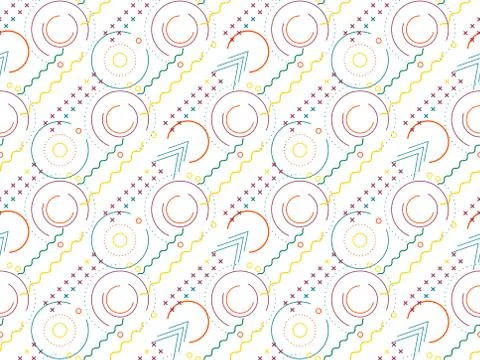Angles and  geometry on a seamless spring pattern. Stock Illustration