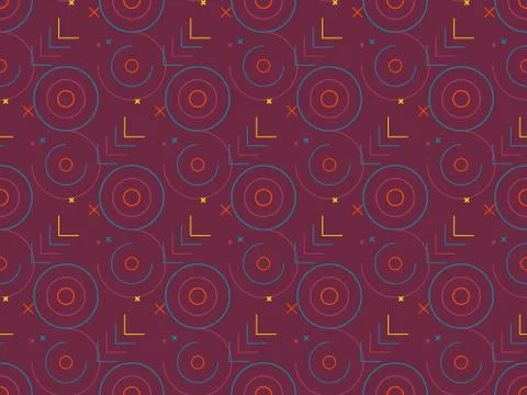 Angles and  straight lines on a seamless spring pattern. Stock Illustration