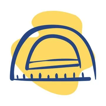 Angles rule school supply line style icon Stock Illustration