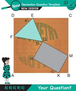 Angles in straight, angles in plane Stock Illustration