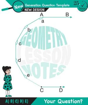 Angles in straight, angles in plane Illustrazione stock