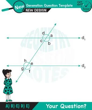 Angles in straight, angles in plane Stock Illustration