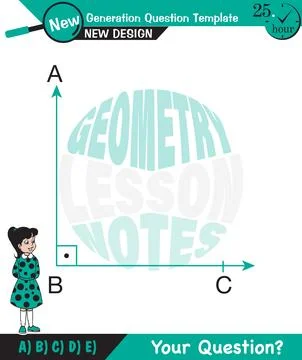 Angles in straight, angles in plane Stock Illustration