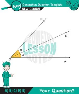 Angles in straight, angles in plane Stock Illustration