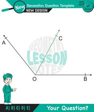 Angles in straight, angles in plane Stock Illustration